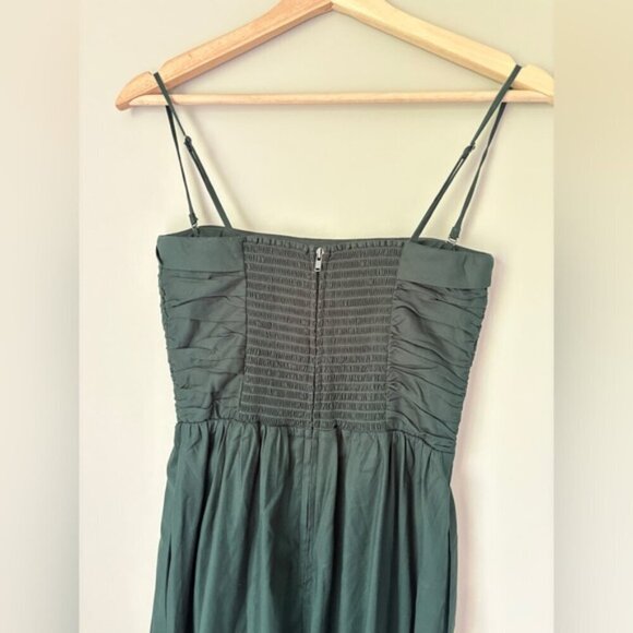 NEW Reformation Lissa Cotton Midi Dress Forest Green Removable Strap | US 4 UK 8 - Picture 14 of 14